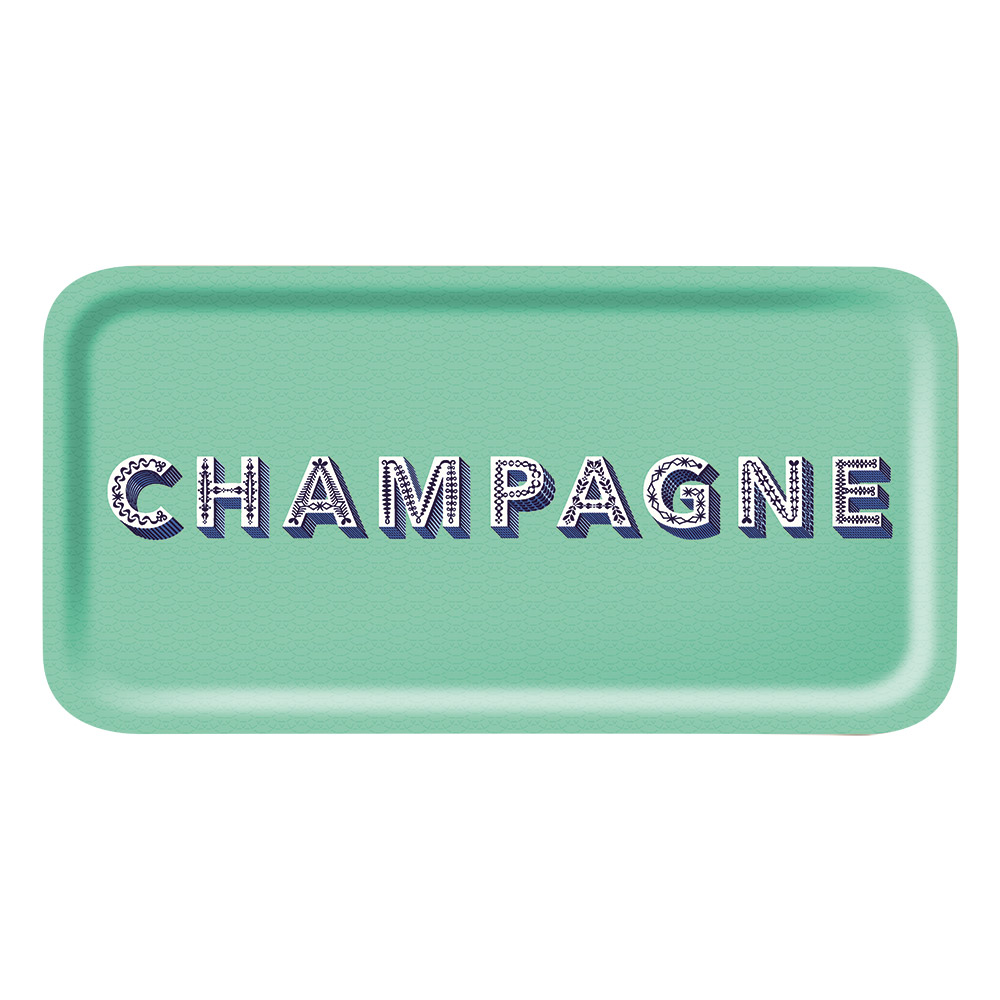 Tablett Champagne