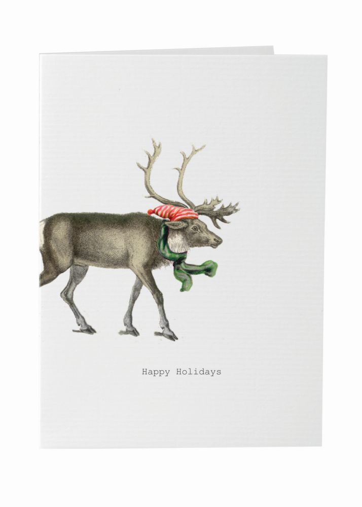 Karte Happy Holidays Reindeer