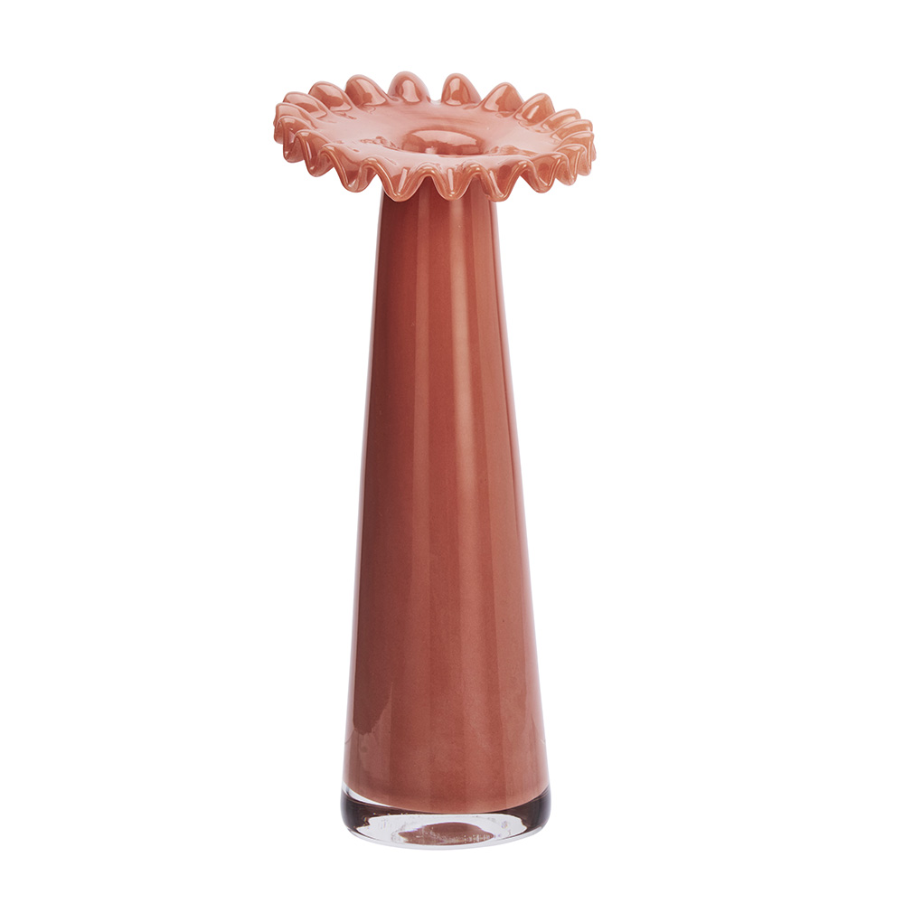 Ruffel Vase paprika