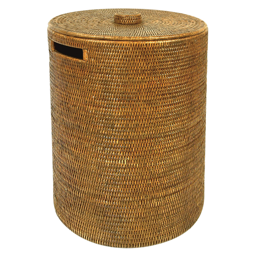 Wäschekorb Rattan braun 40