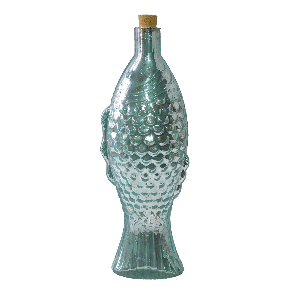 Glasflasche/Vase Fish 810489GR 