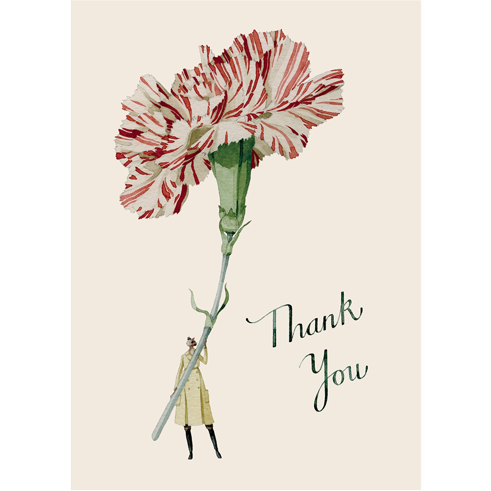 Grußkarte Thank You Carnation